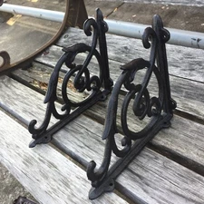 Antique Style Cast Iron Brackets Garden Braces Rustic Shelf Bracket Black