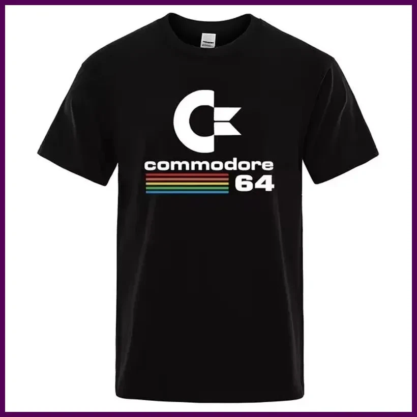 T-Shirt TRAKTOR Commodore 64 – Maglietta Girocollo Nera Per Nerd E Gamers Retro - 2