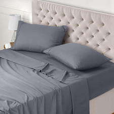 - Set Lenzuola Letto Matrimoniali 4 Pezzi 180X200 Cm - Spazzolata Poliestre Di M