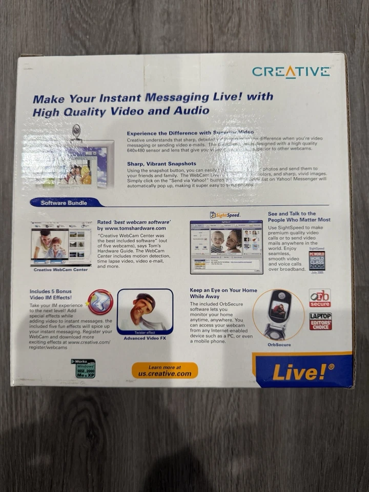 Creative Live! WebCam VF0050 for Windows XP & Me - NEW IN PACKAGE - Image 2 of 3