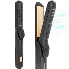 Flat Iron Hair Straightener and Curler 2 in1 | 360° Airflow Styler Curling with