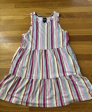 Gap Women’s Striped Sleeveless Sundress Knee Length Size M Casual Summer