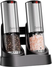 Electric Rechargeable Salt and Pepper Grinder Set,Automatic Pepper Mill Grinder
