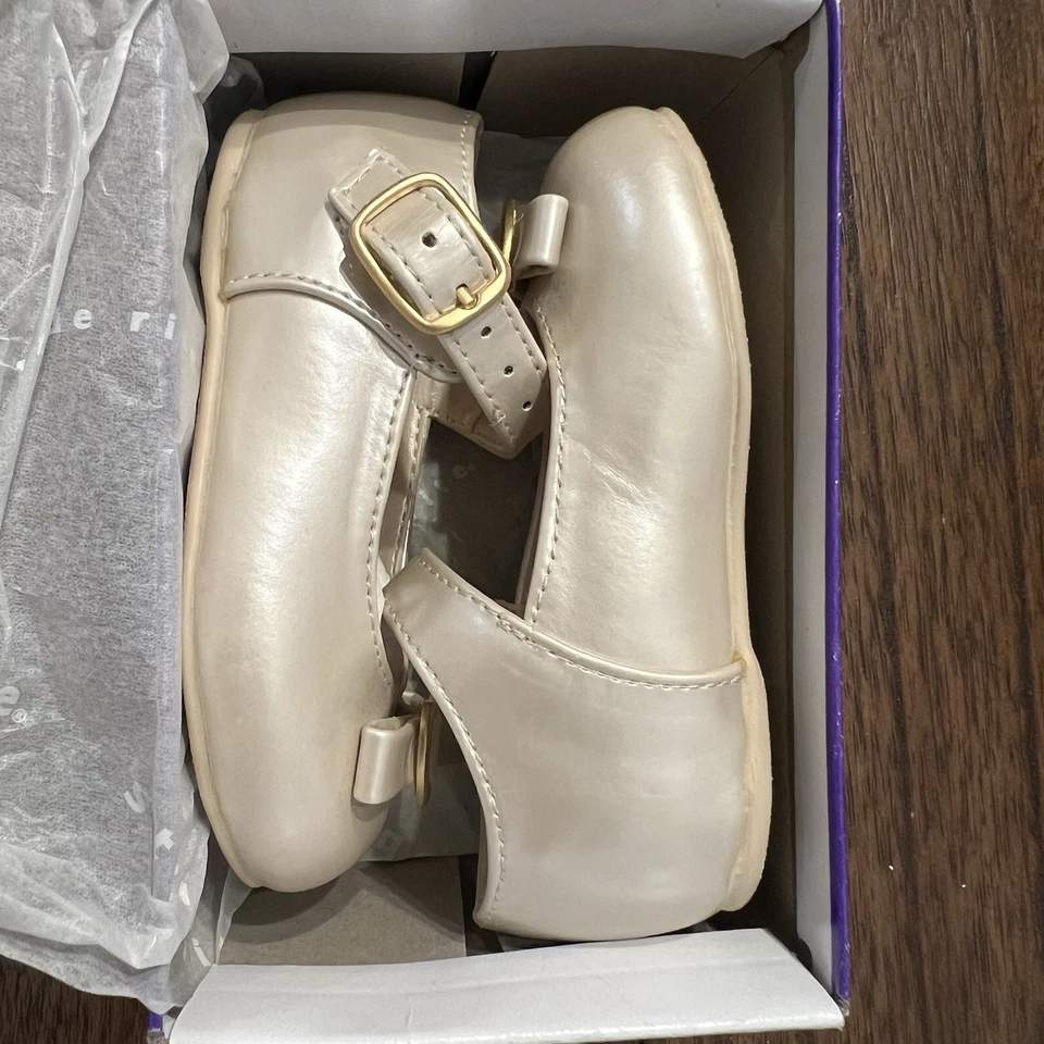 Stride Rite Baby Stacy Ecru Patent Mary Jane Dress Shoes Size 3M NIB - Image 3 of 4
