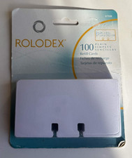 Rolodex 100 Plain Refill Cards 67558 Blank White 2.25" x 4" Newell 2015