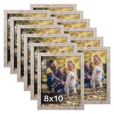Rustic 8x10 Picture Frame Set of 12, Multi Woodgrain Farmhouse Photo Frames f...