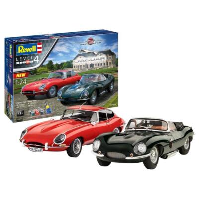 Revell 1:24 Gift Set ''100 Years Jaguar E-Type & XK SS Car Model Kit - 05667