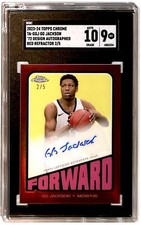 2023-24 Topps Chrome 1972 Rookie Auto Red Refractor 2/5 GG Jackson SGC 9 GS1