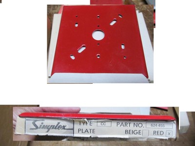 Simplex Fire Alarm CONCEALED CONDUIT ADAPTER OEM Type CC 624-455 Red