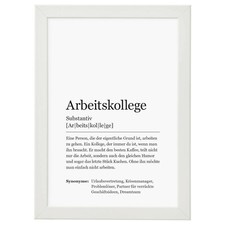 Quadro da parete collega di lavoro stampa artistica quadro poster din a4 con o senza cornice in legno