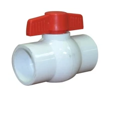 PVC Ball Valve 1-1/2" Slip x Slip Fixture White 700-15