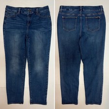 Chico's 1 Women s 8 So Slimming Girlfriend Ankle Stretch Jeans