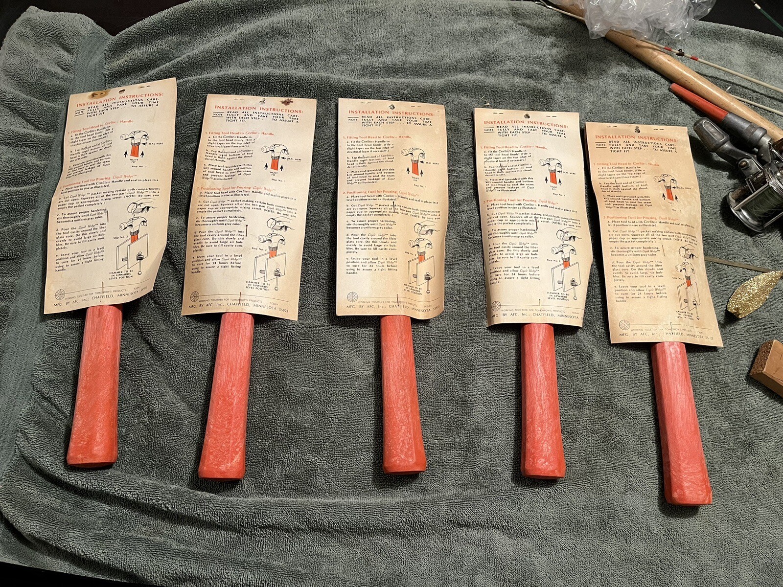 Five Vintage Corlite Fiberglass Replacement Hammer Handles eBay