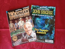 2 Romanhefte, John Sinclair und G.F. Unger, Bastei Lübbe