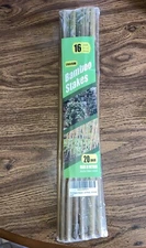 Plant Stakes, 20 Pieces 16 Inch Natural Bamboo Stakes Garden Stakes Plant Suppor
