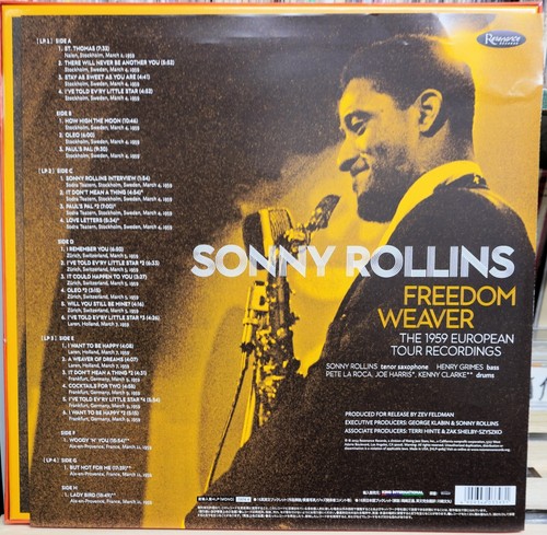 SONNY ROLLINS "FREEDOM WEAVER 1959 TOUR" RESONANCE Japan released 4LP SET OBI - Picture 2 of 4
