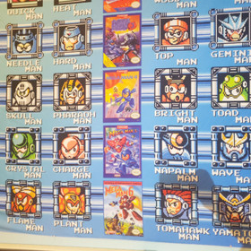 MEGA-HUGE 7x5 foot Mega Man tapestry MegaMan 1-6 All Bosses + Dr Wily retro NES