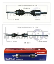 2 Front CV Axle Shafts SurTrack for Isuzu VehiCROSS 4WD 1999-2001 Complete Axle