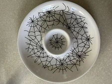 Melamine Halloween Spider Web Chip & Dip Serving Platter