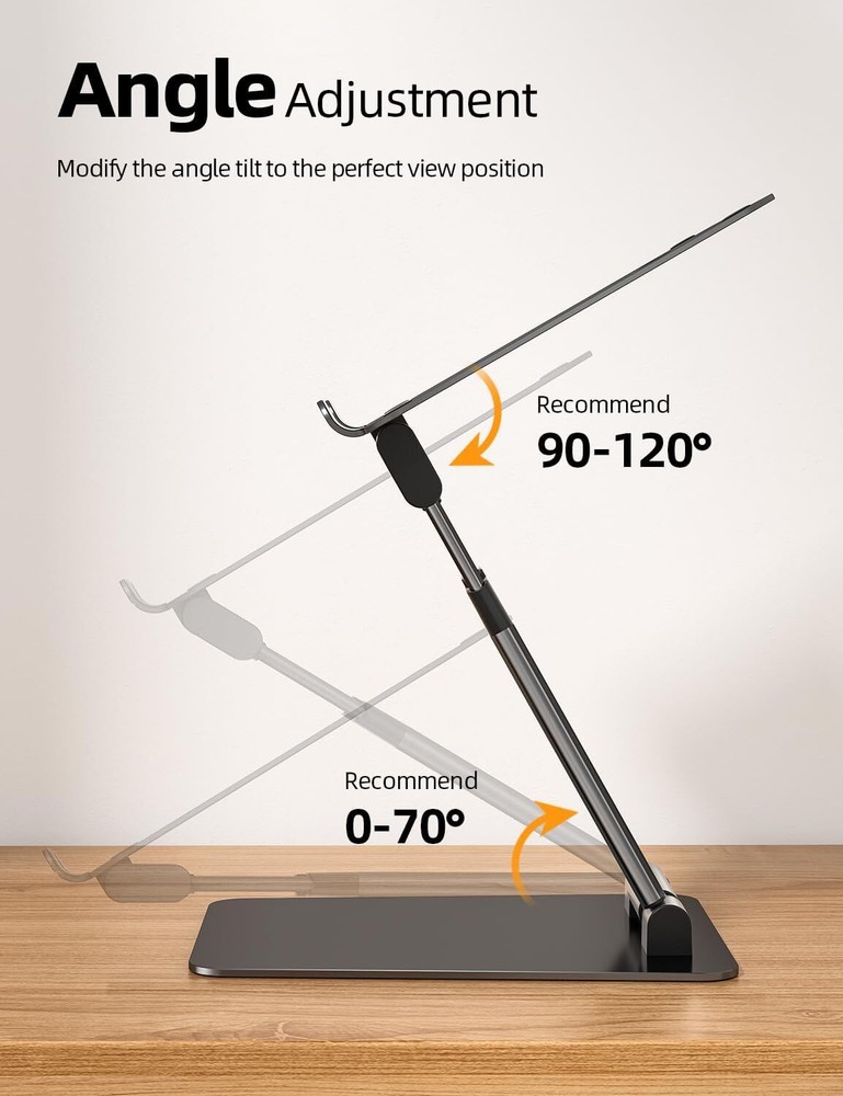 Adjustable Ergonomic Laptop Stand for Sit to Stand Desks