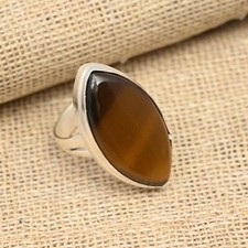 Lavish Tiger's Eye Gemstone Handmade 925 Sterling Silver Ring Jewelry