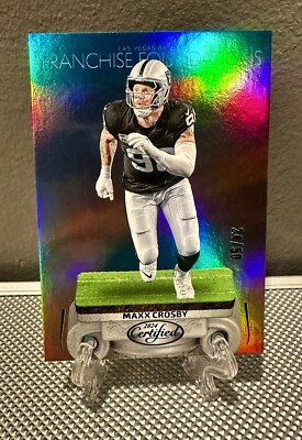2024 Certified MAXX CROSBY #/50 Teal Franchise Foundations🔥Las Vegas Raiders