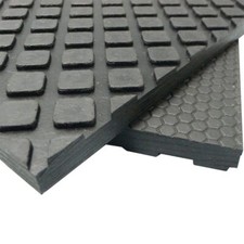 Rubber-Cal "Maxx-Tuff" Rubber Mat - Heavy Duty Rubber Floor Protection Mat, 0.5"