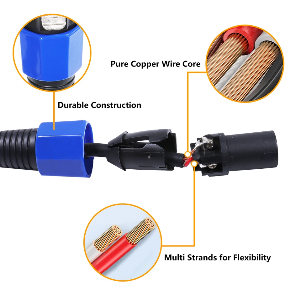 10 15 20 30 50 Feet Speakon Male to 3-Pin XLR Female Cable Mic Audio Copper Wire - Image 2 of 4