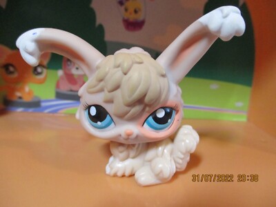 Figurine Littlest Pet Shop Lapin Angora 1894 - Hasbro, Occasion, Collection Animaux