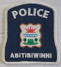 VINTAGE QUEBEC ABITIBIWINNI POLICE FIRST NATIONS NATIVE RESERVE PATCH INSIGNIA