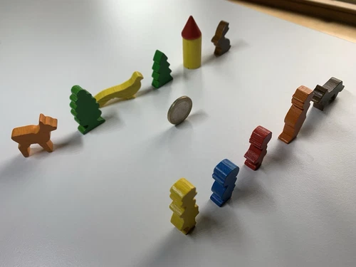 LORENZ Holzfiguren Holztiere Tierfiguren Bäume Geschenk Holzeisenbahn #3