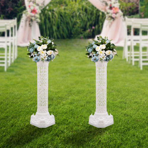 2Pc Roman Column 88cm Plastic Roman Pillar Stand Wedding Greek Plant Stand Decor