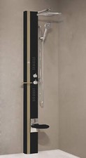 Colonna Doccia Novellini Line 1 Idromassaggio Termostatico Nero Opaco Tortora