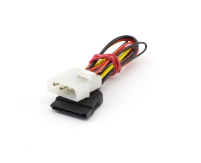4-Pin Molex to 15-Pin SATA Serial ATA + 4-Pin 5V Strom Kabel Power Cable 12cm