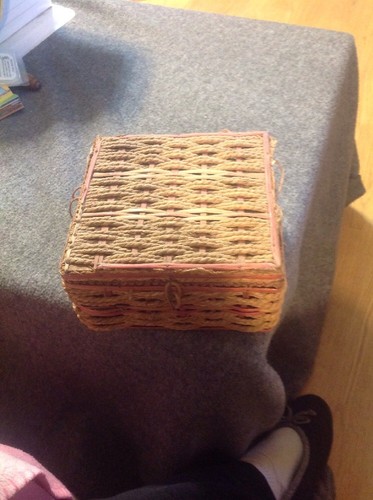 Rope Basket with Lid Craft - Pink Threaded Through - Picture 3 of 6