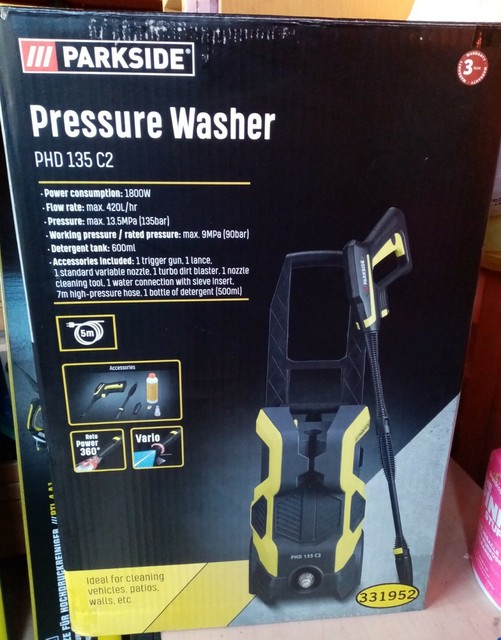 Parkside PHD 135 C2 1800W Pressure Washer for sale online eBay