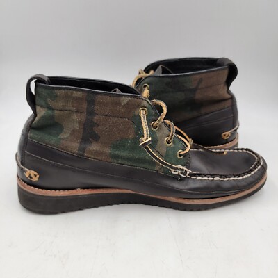 Cole Haan Camo Boots Grand.OS Pinch Rugged Brown Green Men display picture 1