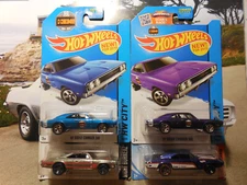 Hot Wheels 1969 Dodge Charger 500 LOT 4 426 HW CITY PERFORMANCE NIGHT BURNERZ MO