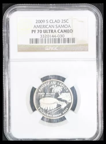 2009-S Clad Quarter - NGC PR-70 UCam  - American Samoa                 TQ2617/JL