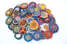 Gran Lote Al Por Mayor De Colección De 100 Parches De Trabajo De Espejo Yugo Banjara Afghani Patch