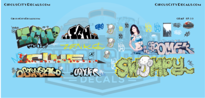 #ad Railroad Graffiti S 1:64 Scale Decal Set $12.97