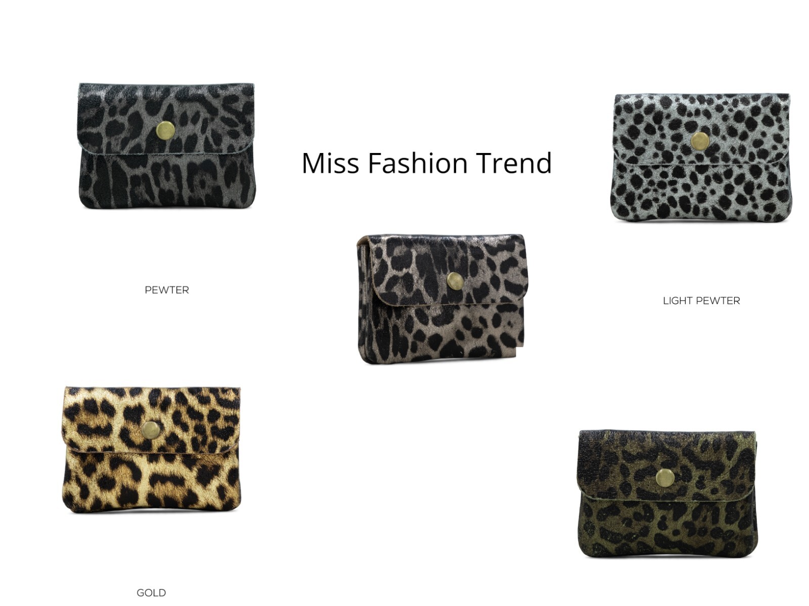 Mini Cartera/Cartera/Cartera/Monedero/Nuevo de Cuero con Estampado de Animales para Damas