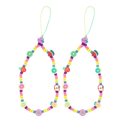 2Pcs Beaded Phone Wrist Lanyard Phone Pendant Rope Mobile Hanging Strap - 第 1/12 張圖片