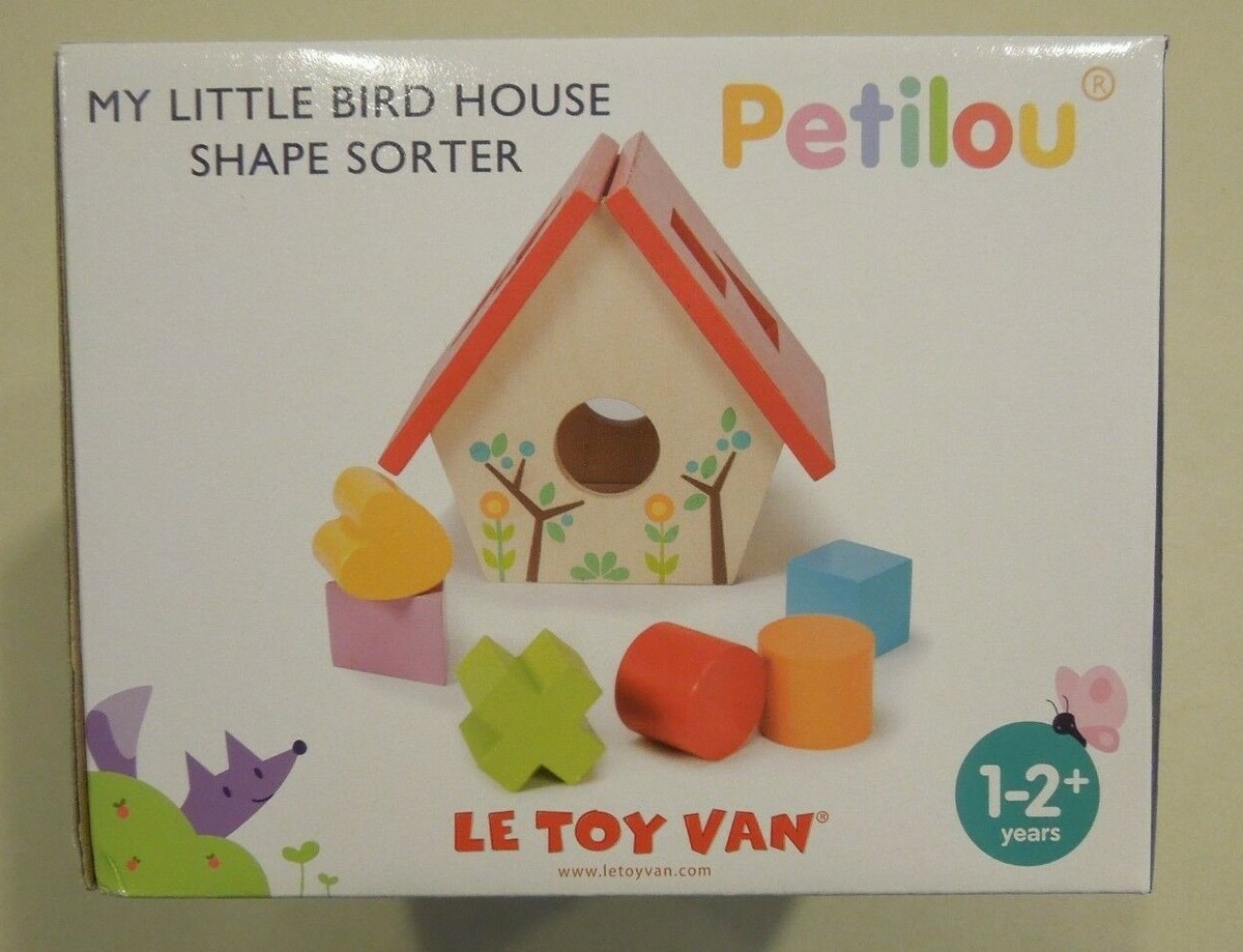 LE TOY VAN PETILOU MY LITTLE BIRD HOUSE SHAPE SORTER BNIB