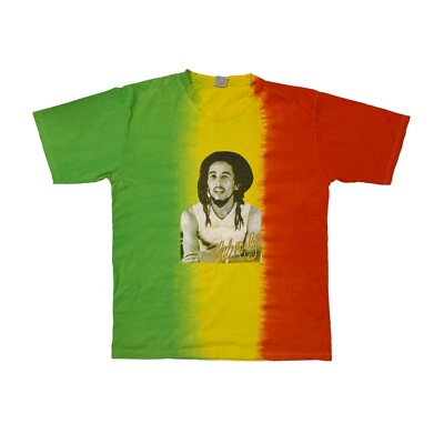 Vintage Bob Marley T-shirt Tie Dye Rasta Reggae Multicolor Tee