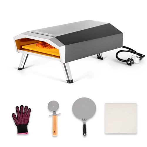 13'' Pizza Oven Gas Pizza Oven with Pizza Stone Portable Outdoor Pizza Oven
