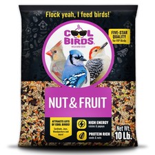 Cool Birds Nut Fruit Wild Bird Seed 10 Lb. Gourmet Bird Food Sunflower Hearts 4.35 per gallon