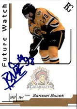 Samuel Bucek Signed Auto 2.5 x 3.25 Photo QMJHL Shawinigan Cataractes