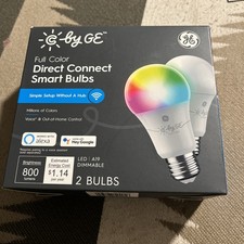 GE Cync Dimmable Full Color Direct Connect Smart Bulbs Two Pack Smart Bulbs Led