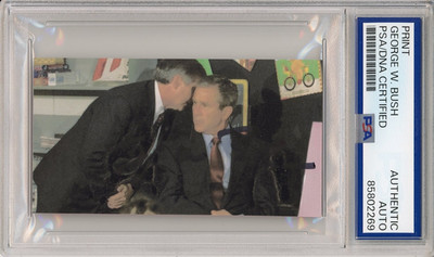 President George W Bush SIGNED 9/11 Iconic Image Photo Picture Print PSA DNA COA